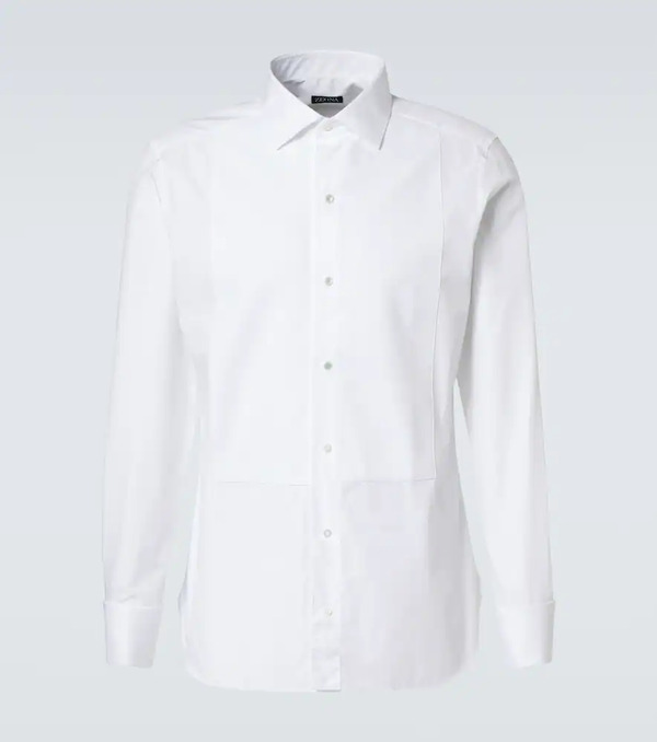  Zegna Zegna Cotton Tuxedo Shirt 