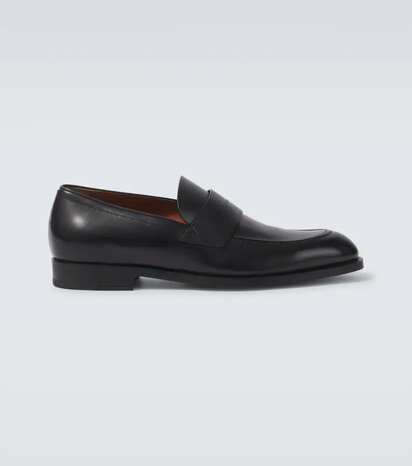  Zegna Zegna Leather Penny Loafers 