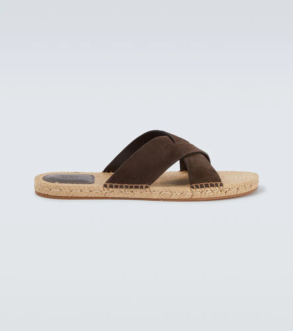  Zegna Zegna Suede Espadrille Sandals 