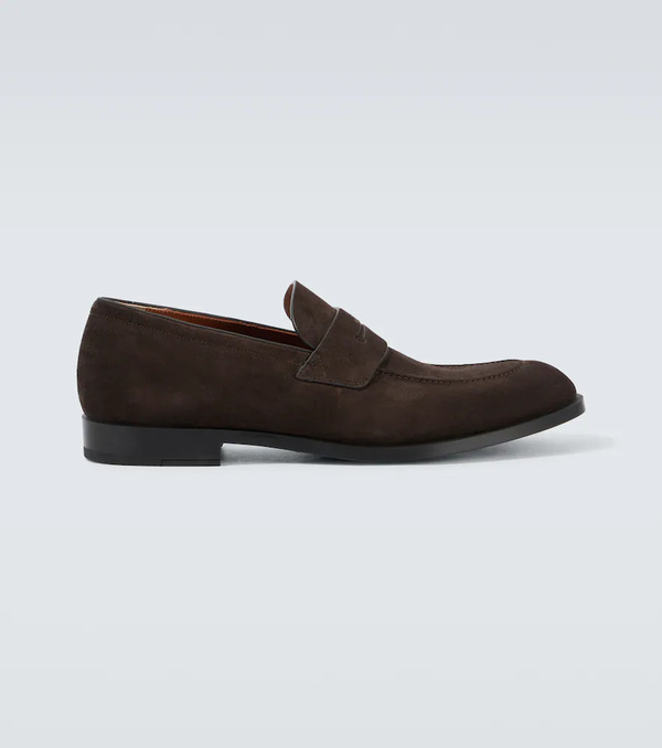  Zegna Zegna Suede Penny Loafers 