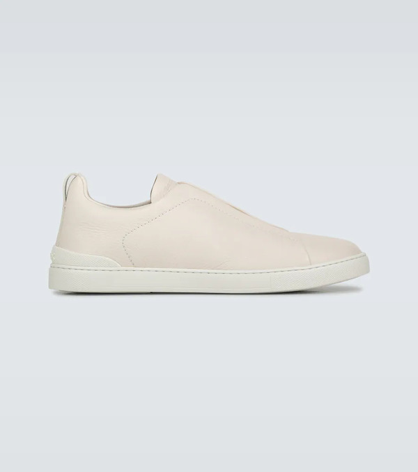  Zegna Zegna Triple Stitch Leather Sneakers 