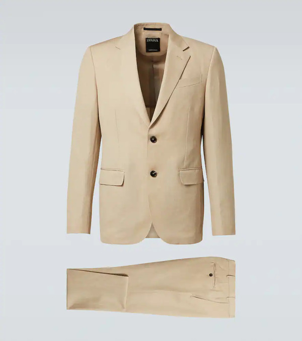  Zegna Zegna Trofeo Wool And Linen Suit 