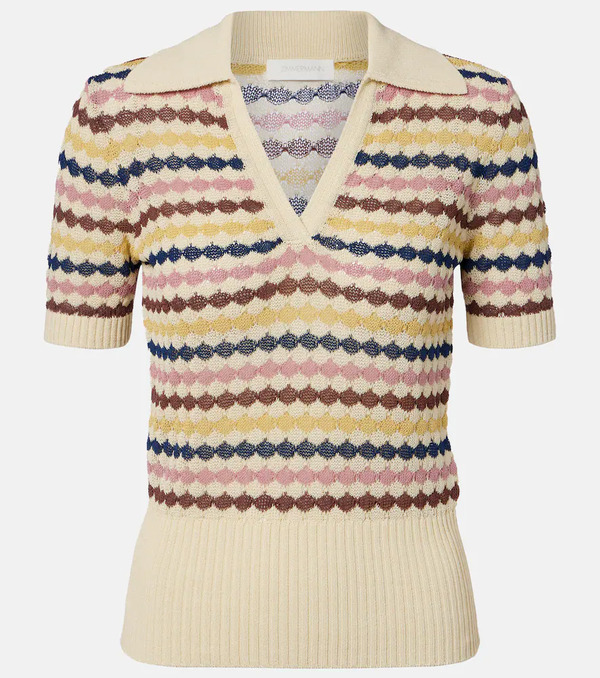  Zimmermann Zimmermann Awaken Cotton-blend Polo Sweater 
