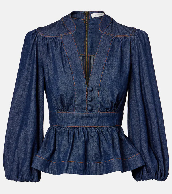  Zimmermann Zimmermann Awaken Denim Blouse 