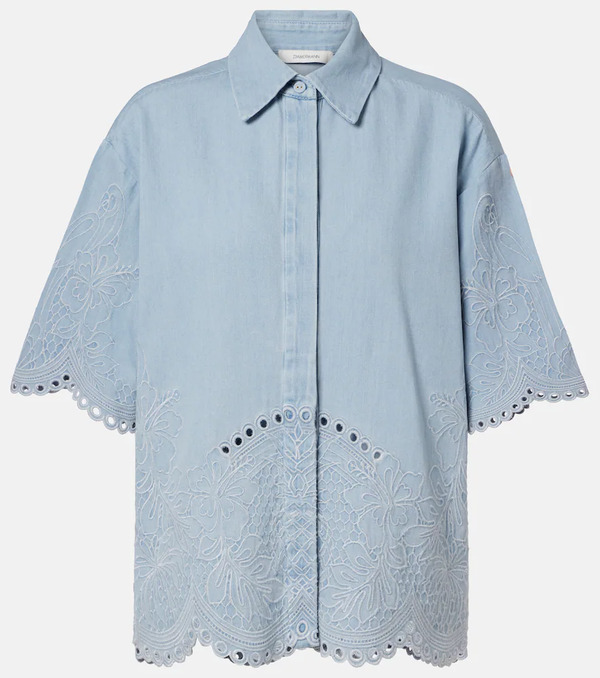  Zimmermann Zimmermann Daylight Broderie Anglaise Denim Shirt 