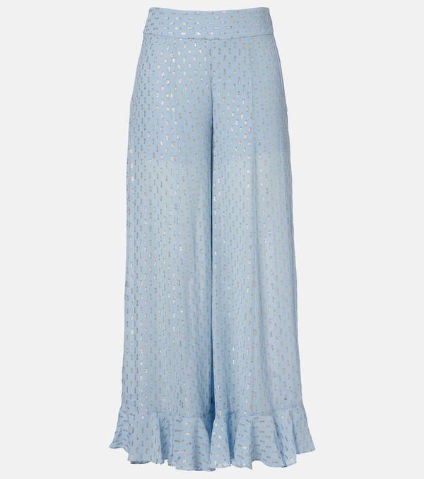  Zimmermann Zimmermann Daylight Semi-sheer Chiffon Wide-leg Pants 