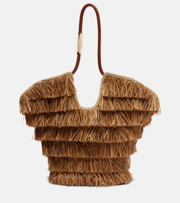  Zimmermann Zimmermann Goldentime Medium Raffia Tote Bag 