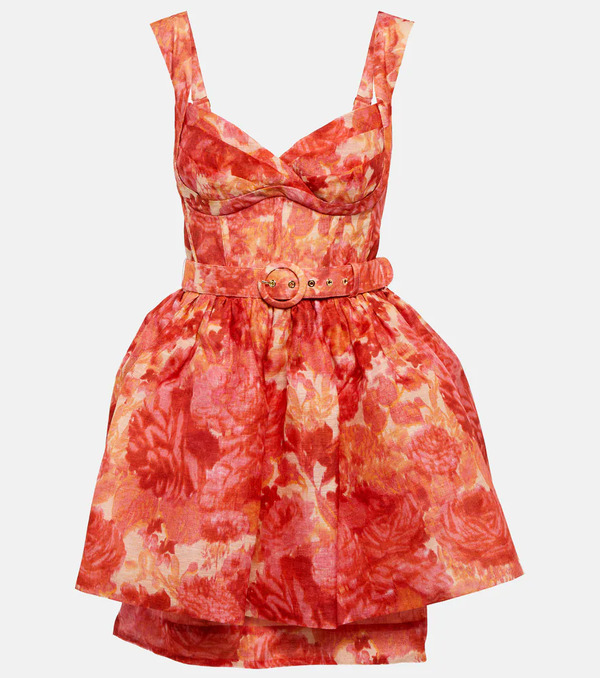  Zimmermann Zimmermann High Tide Linen And Silk Minidress 