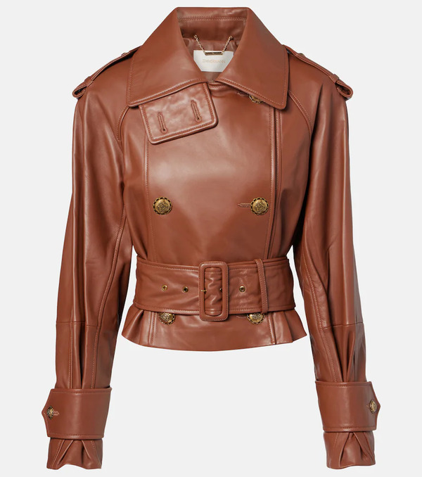  Zimmermann Zimmermann Hypnotic Cropped Leather Jacket 