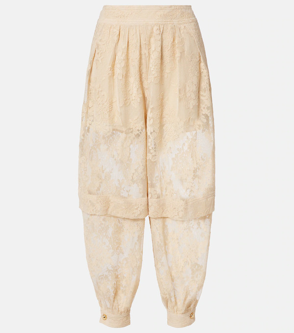  Zimmermann Zimmermann Hypnotic Layered Lace Barrel-leg Pants 