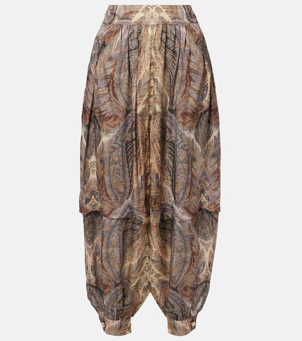  Zimmermann Zimmermann Hypnotic Paisley Silk Tapered Pants 
