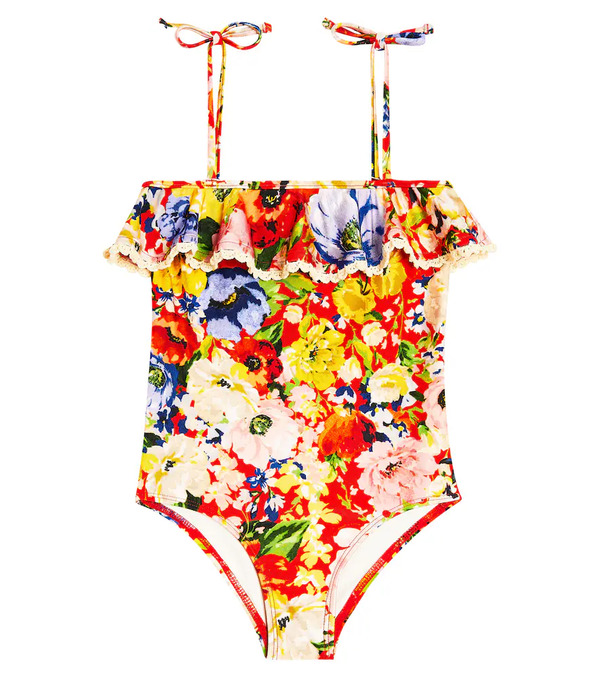  Zimmermann Kids Zimmermann Kids Alight Ruffled Floral Swimsuit 