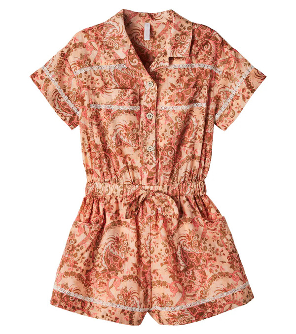 Zimmermann Kids Zimmermann Kids Aster Floral Cotton Playsuit 