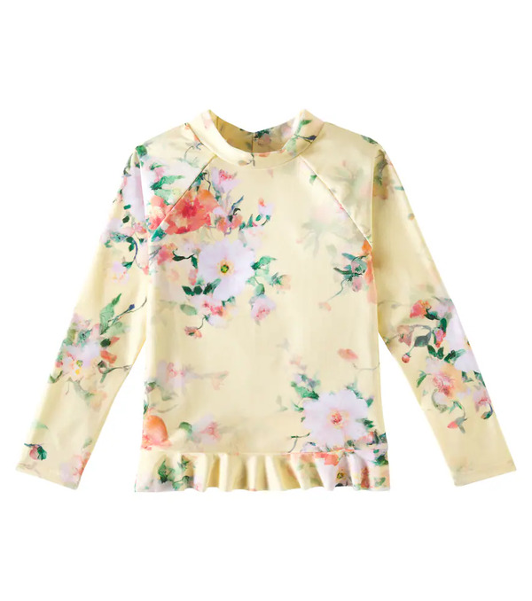  Zimmermann Kids Zimmermann Kids Everley Floral Rashguard Swimsuit 