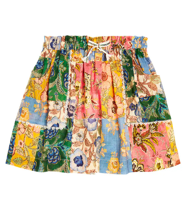  Zimmermann Kids Zimmermann Kids Junie Patchwork Cotton Skirt 