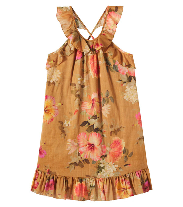  Zimmermann Kids Zimmermann Kids Mahon Floral Ruffled Cotton Dress 
