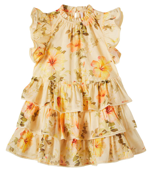  Zimmermann Kids Zimmermann Kids Mahon Floral Ruffled Cotton Dress 