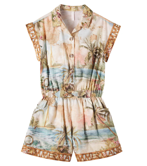 Zimmermann Kids Zimmermann Kids Mahon Printed Cotton Romper 