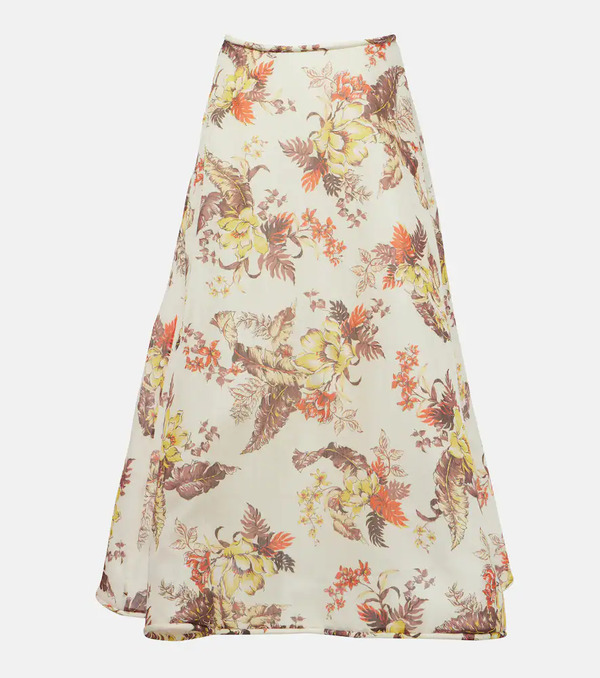 Zimmermann Zimmermann Matchmaker Linen And Silk Maxi Skirt 