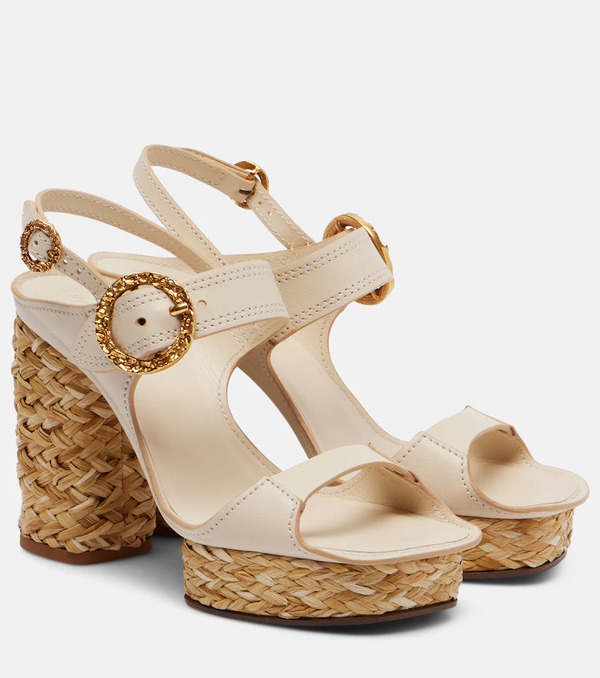  Zimmermann Zimmermann Talia Leather Slingback Sandals 