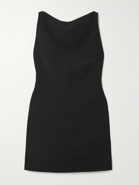  16arlington 16arlington - Alessa Open-back Crepe Mini Dress - Black 