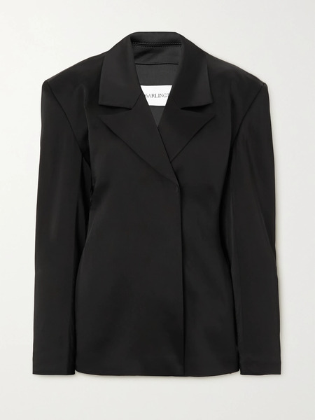  16arlington 16arlington - Lorelei Satin Blazer - Black 