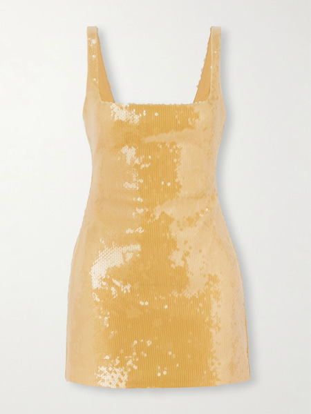  16arlington 16arlington - Sior Sequined Tulle Mini Dress - Yellow 
