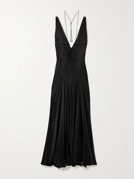  16arlington 16arlington - Tauri Satin Midi Dress - Black 