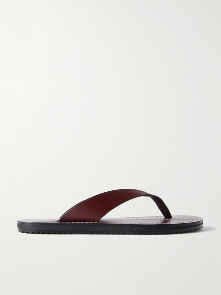  A Emery A Emery - Flora Leather Flip Flops - Merlot 