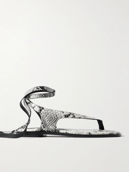  A Emery A Emery - Heidi Snake-effect Leather Sandals - Snake Print 