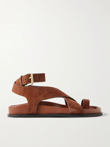  A Emery A Emery - Jalen Suede And Leather Sandals - Brown 