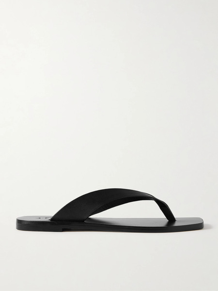  A Emery A Emery - Kinto Leather Flip Flops - Black 