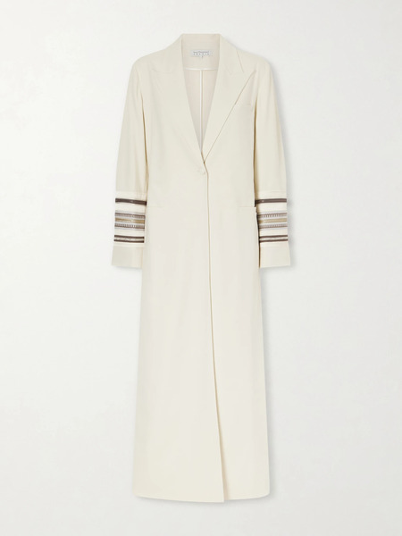 Abadia Abadia - Benny Embroidered Twill Coat - Cream 