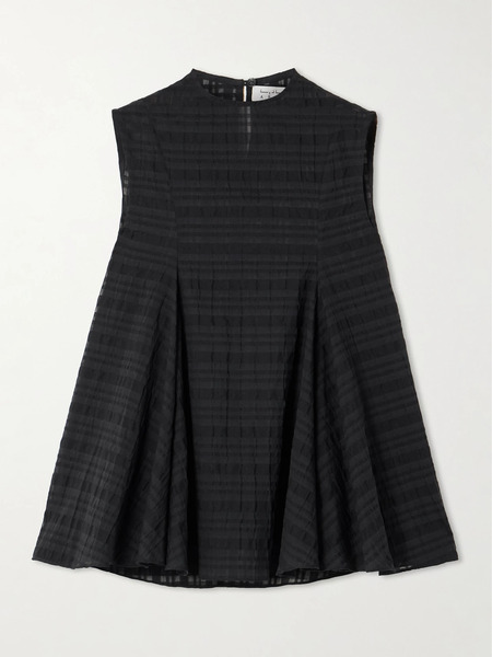  Abadia Abadia - Checked Gauze Top - Black 