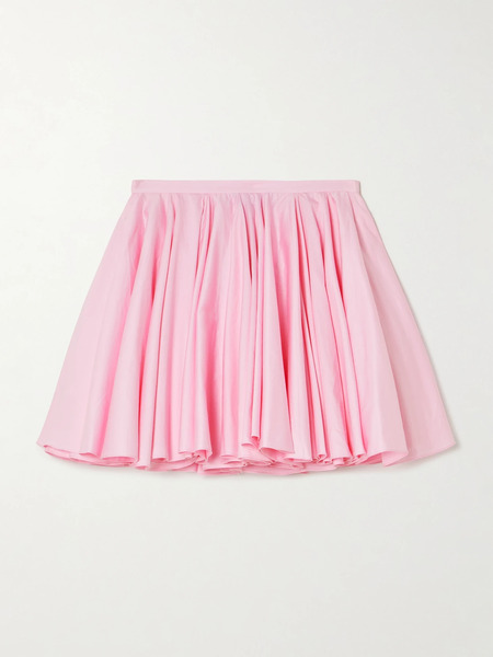  Abadia Abadia - Gathered Cotton-poplin Mini Skirt - Pink 
