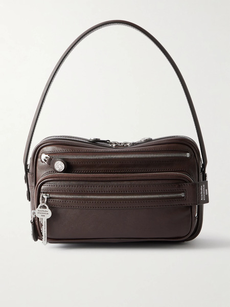  Acne Studios Acne Studios - Camero Party Textured-leather Shoulder Bag - Chocolate 