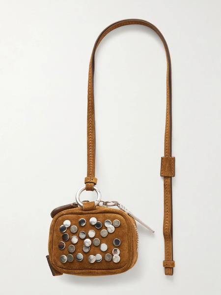 Acne Studios Acne Studios - Camero Studded Suede Airpods Case - Brown 