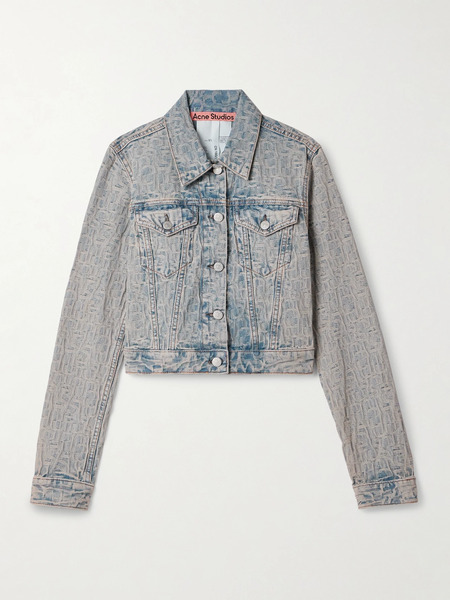  Acne Studios Acne Studios - Cropped Denim-jacquard Jacket - Blue 