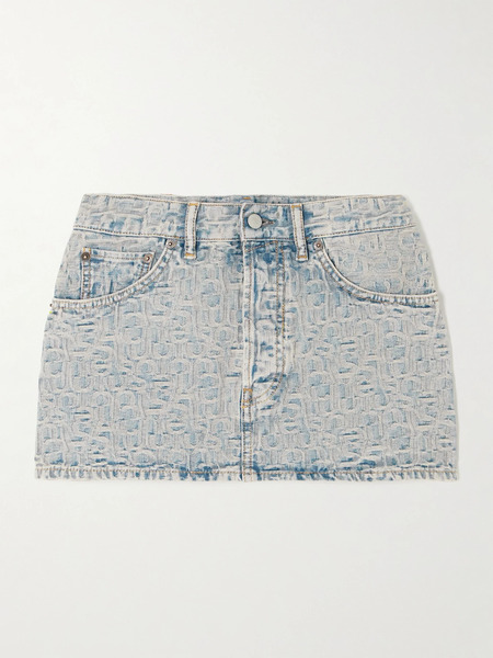  Acne Studios Acne Studios - Denim-jacquard Mini Skirt - Blue 
