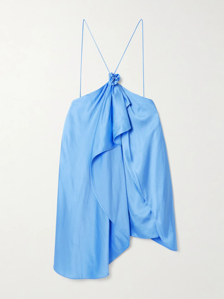  Acne Studios Acne Studios - Draped Satin Halterneck Top - Blue 