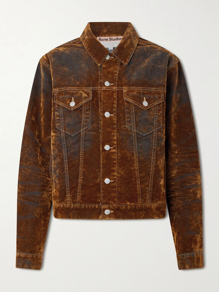  Acne Studios Acne Studios - Flocked Denim Jacket - Brown 