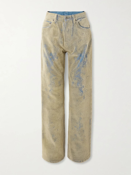  Acne Studios Acne Studios - Flocked Straight-leg Jeans - Beige 