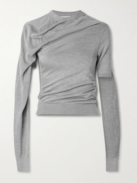  Acne Studios Acne Studios - Layered Silk-jersey Top - Gray 
