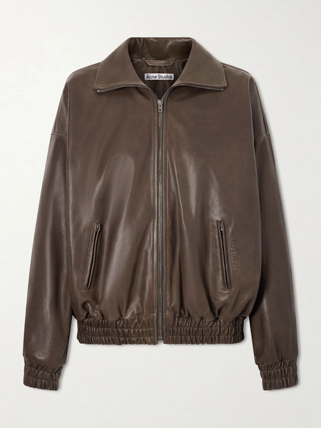  Acne Studios Acne Studios - Leather Bomber Jacket - Dark Brown 