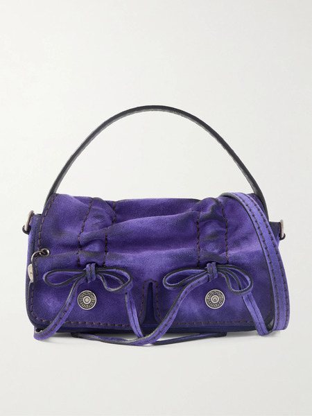  Acne Studios Acne Studios - Micro Distressed Suede Shoulder Bag - Purple 