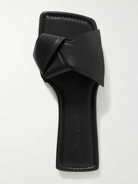  Acne Studios Acne Studios - + Net Sustain Leather Slides - Black 