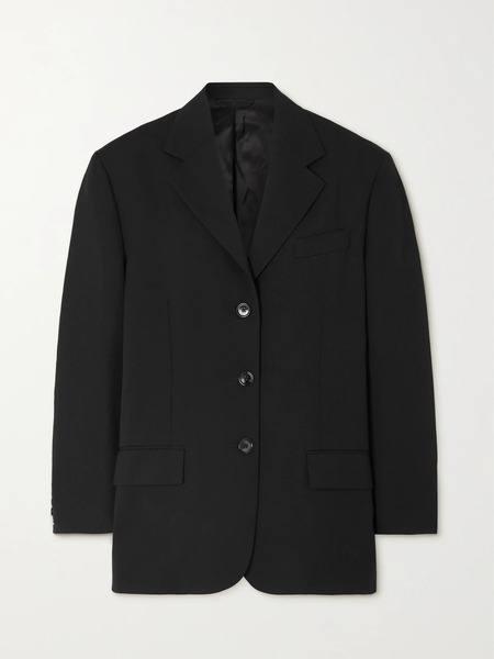  Acne Studios Acne Studios - + Net Sustain Oversized Recycled Woven Blazer - Black 