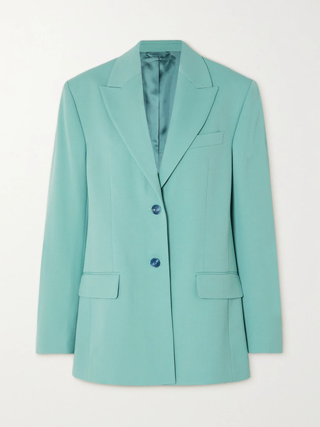  Acne Studios Acne Studios - + Net Sustain Recycled Grain De Poudre Blazer - Turquoise 