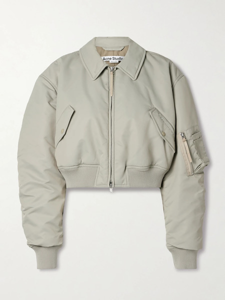  Acne Studios Acne Studios - Ruched Padded Shell Bomber Jacket - Gray 