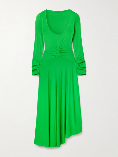  Acne Studios Acne Studios - Ruched Stretch-jersey Maxi Dress - Green 